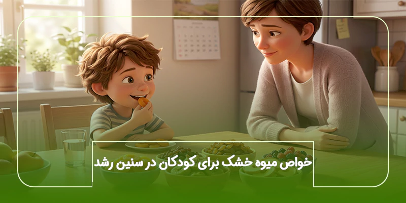 خواص میوه خشک برای کودکان در سنین رشد